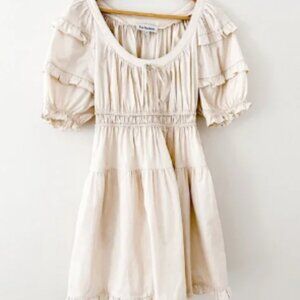 En Saison white cream Poplin mini dress